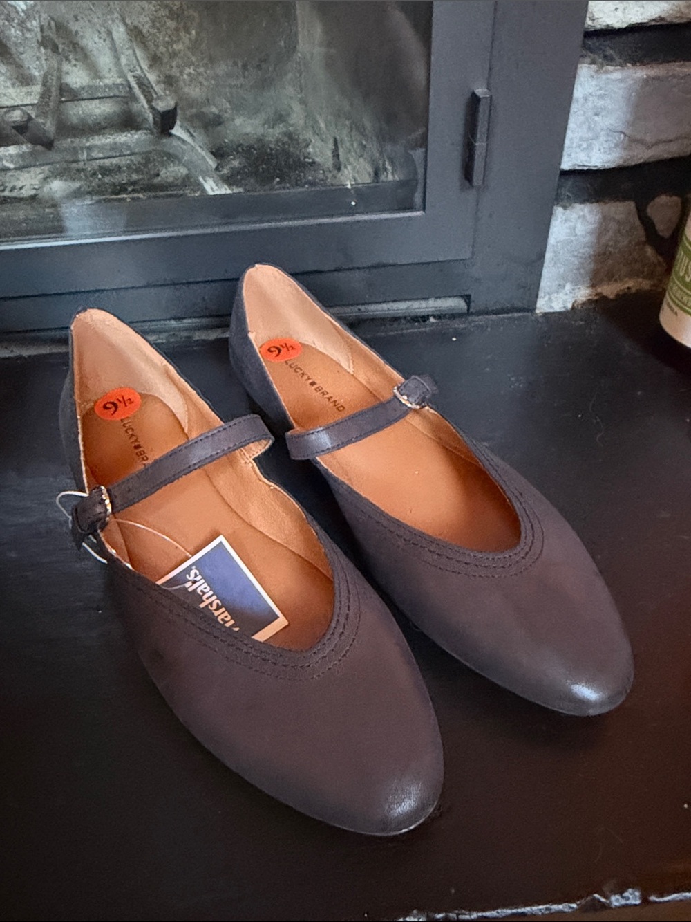 Lucky Brand Women's Dark Brown Mary Jane Flats